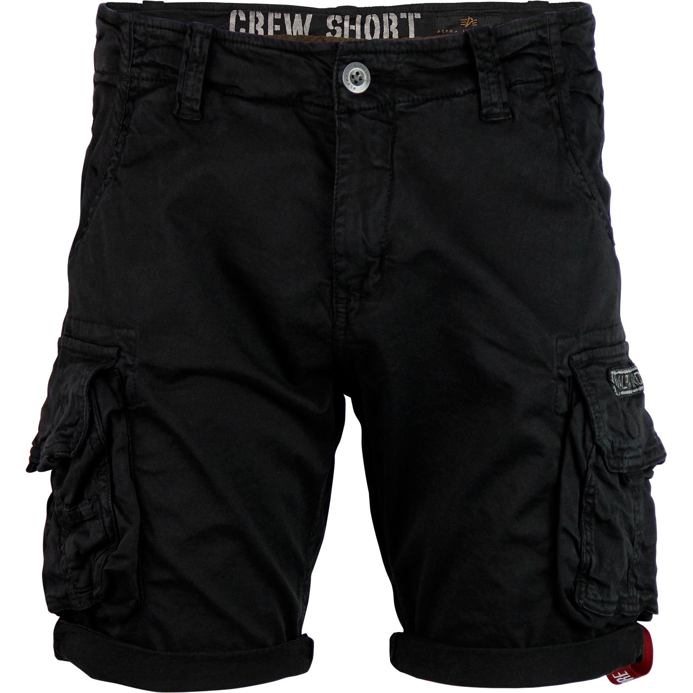 ALPHA INDUSTRIES Retro Combat Crew Shorts (Black)