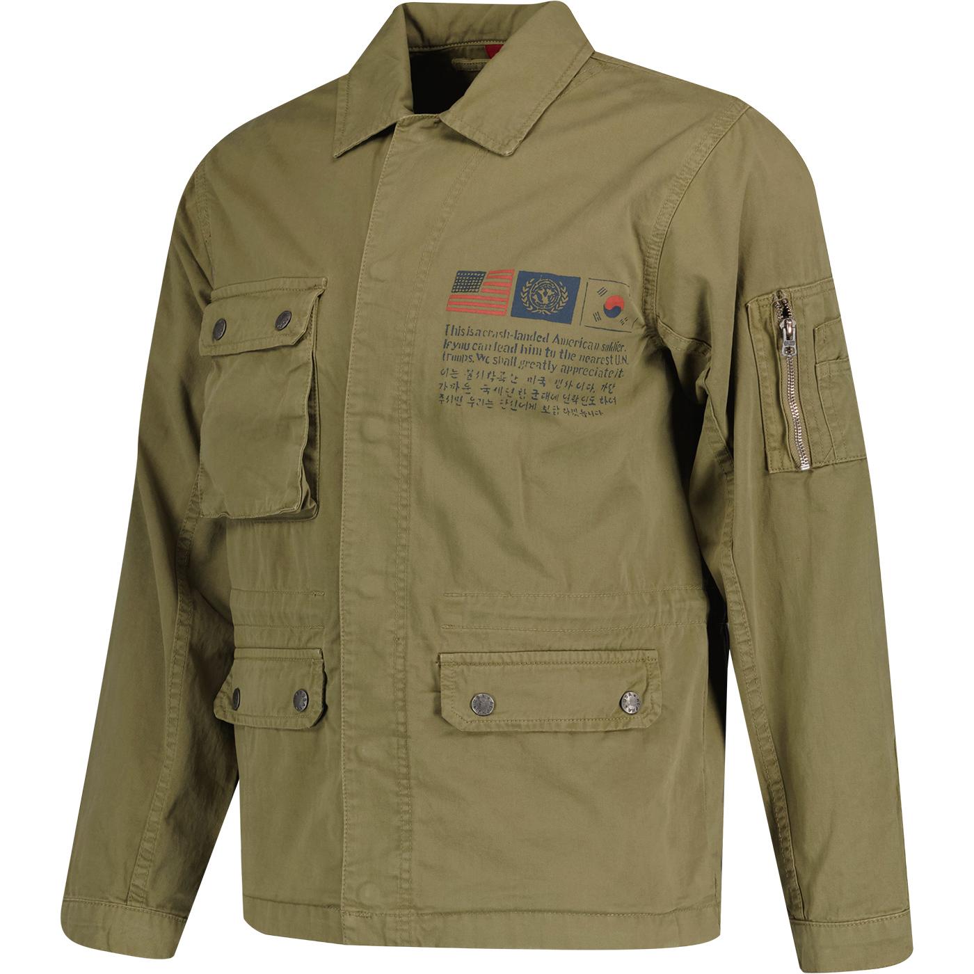 Military ALPHA Jacket Olive LWC Retro in Field Industries Green