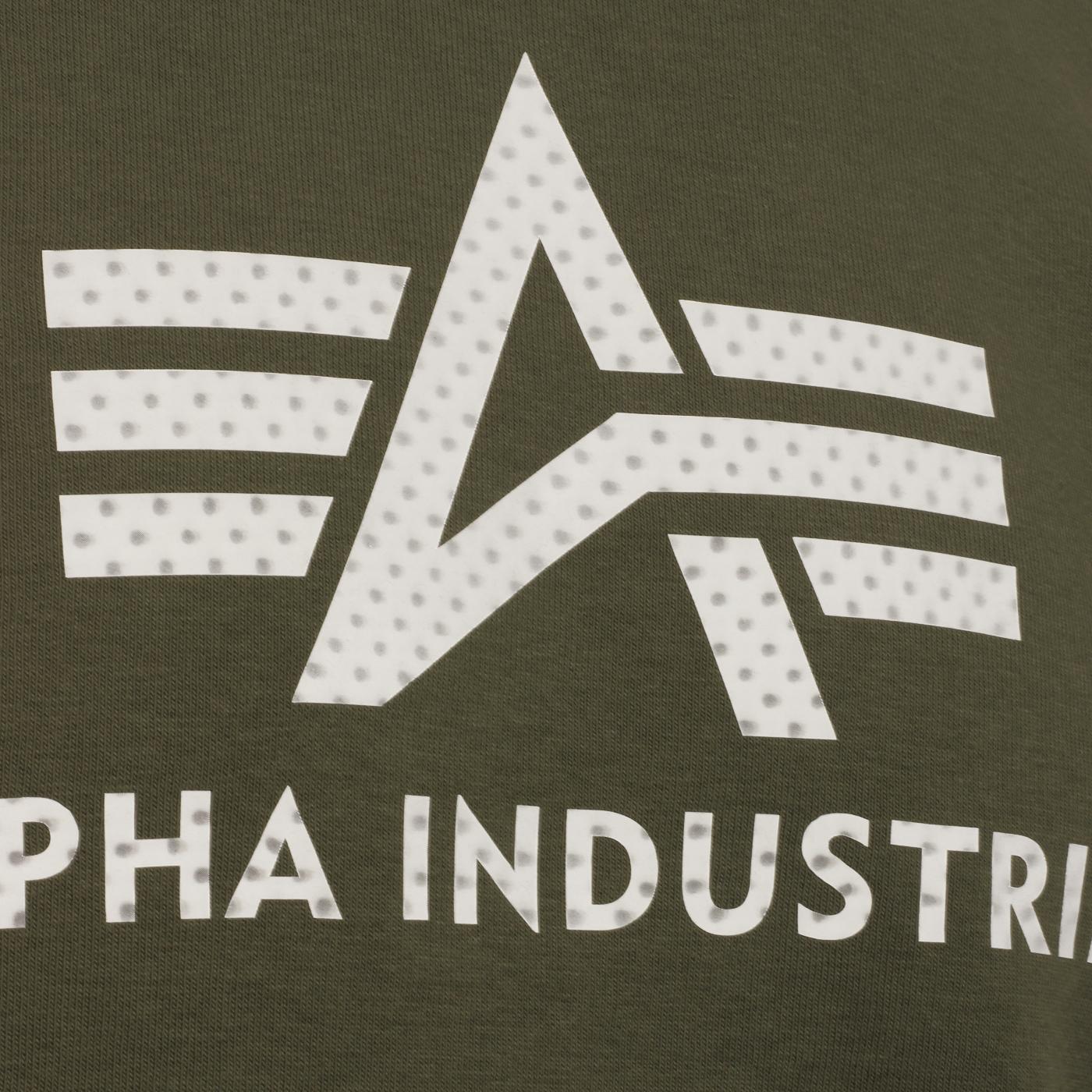 ALPHA INDUSTRIES Men's 3D Logo Sweater in Dark Olive