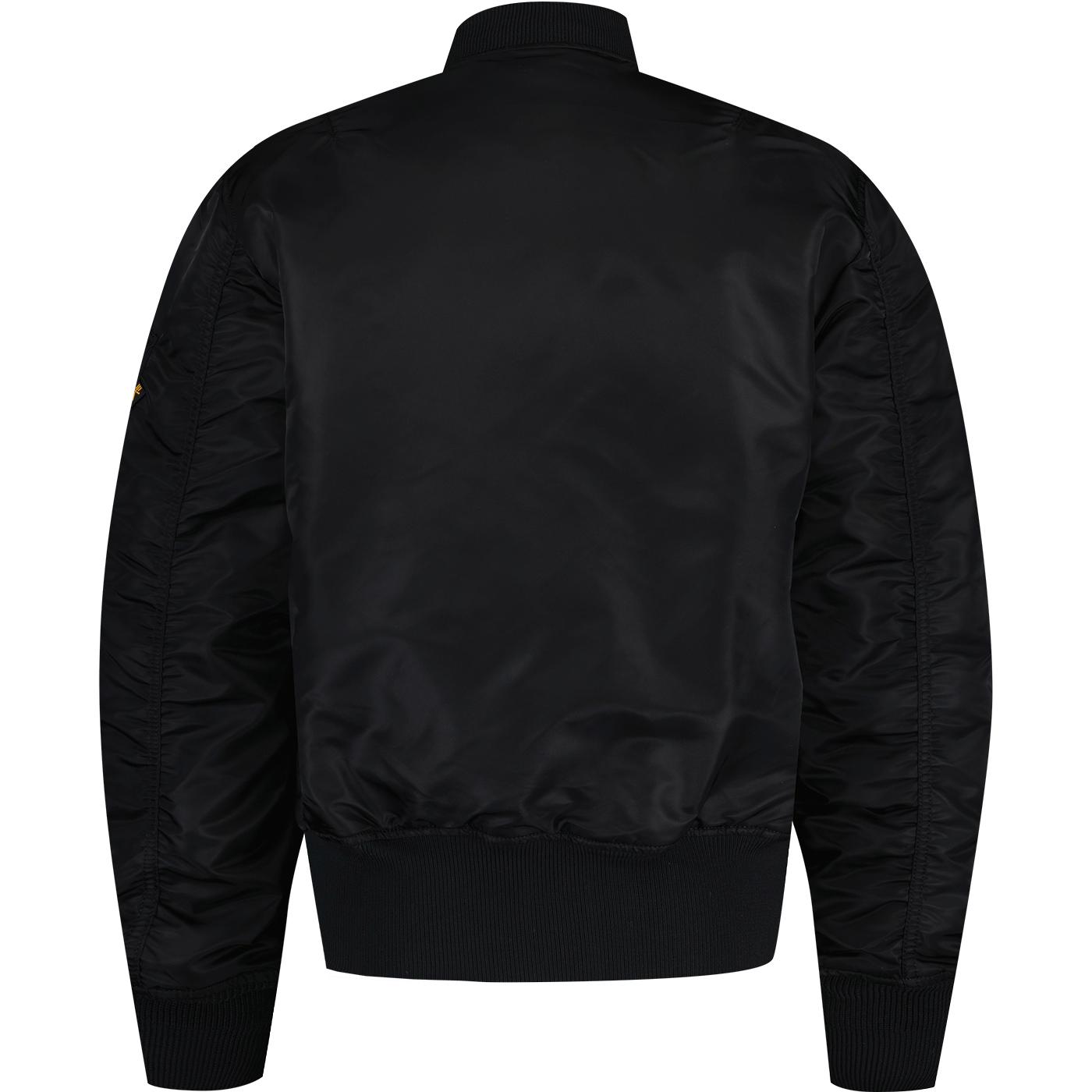 Alpha Industries Original MA1 Retro Mod Bomber Jacket Black