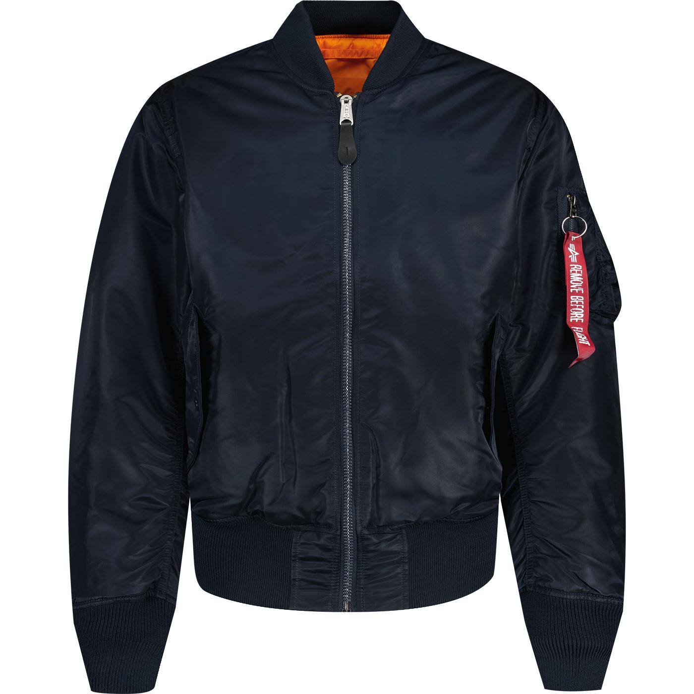 Alpha Industries Original MA 1 Mod Bomber Jacket in Rep Blue