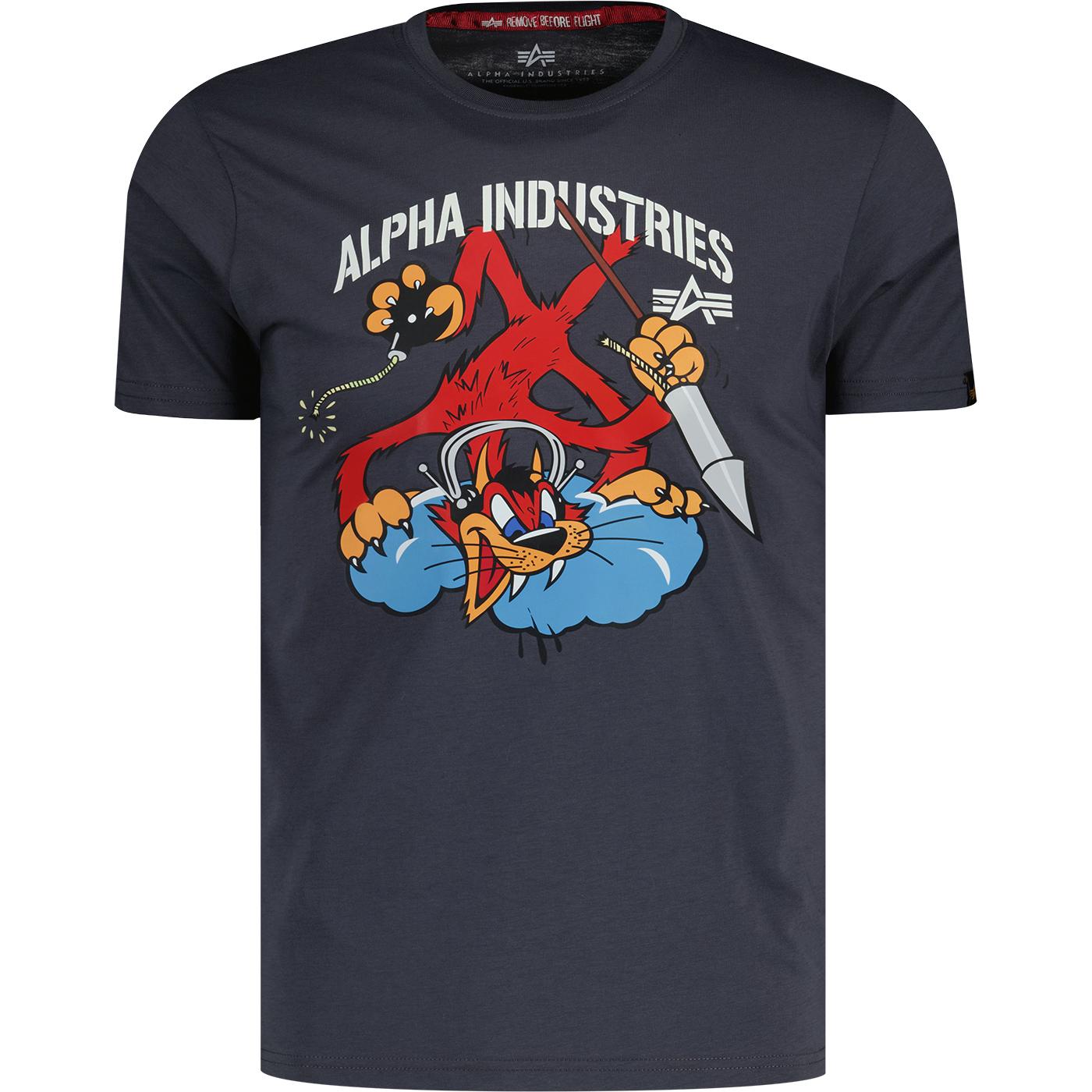 Alpha Industries Fighter Squadron T-shirt Grey