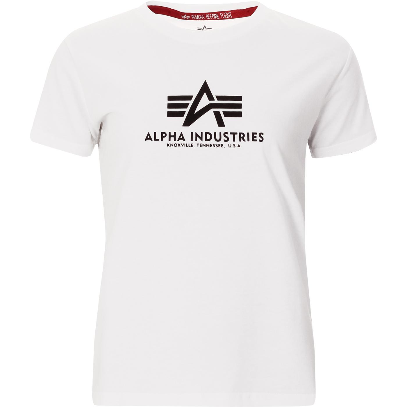 ALPHA INDUSTRIES Women's Retro Logo Tee (White)