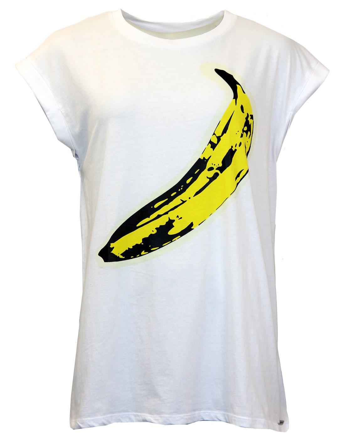 Split ANDY WARHOL Retro Pop Art Banana Print Top