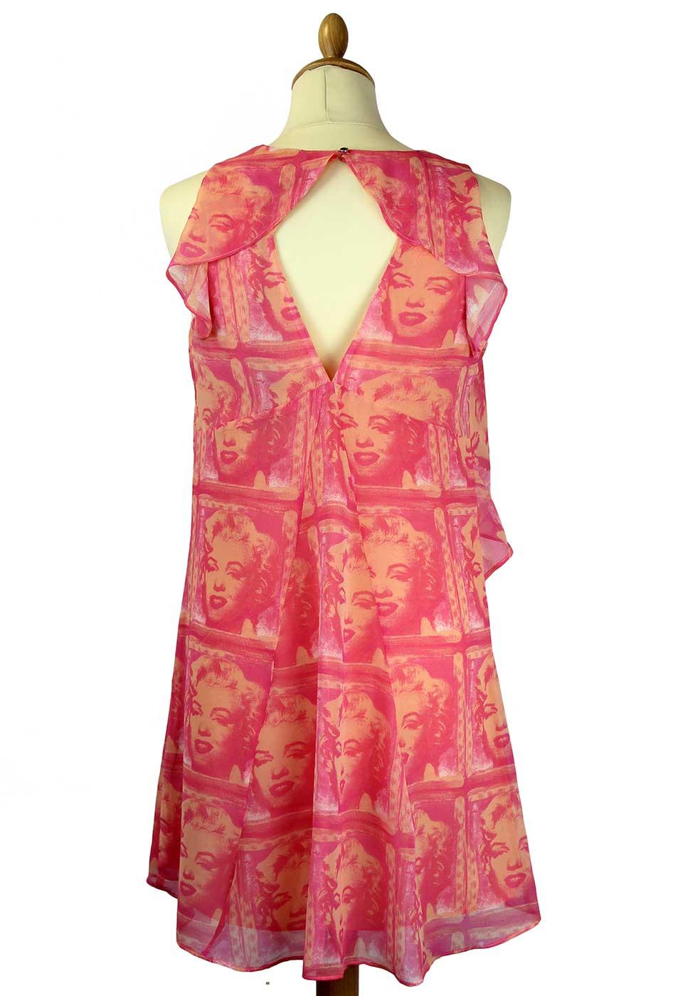 Andy Warhol Heidi Marilyn Monroe Print Dress In Warhol Pink