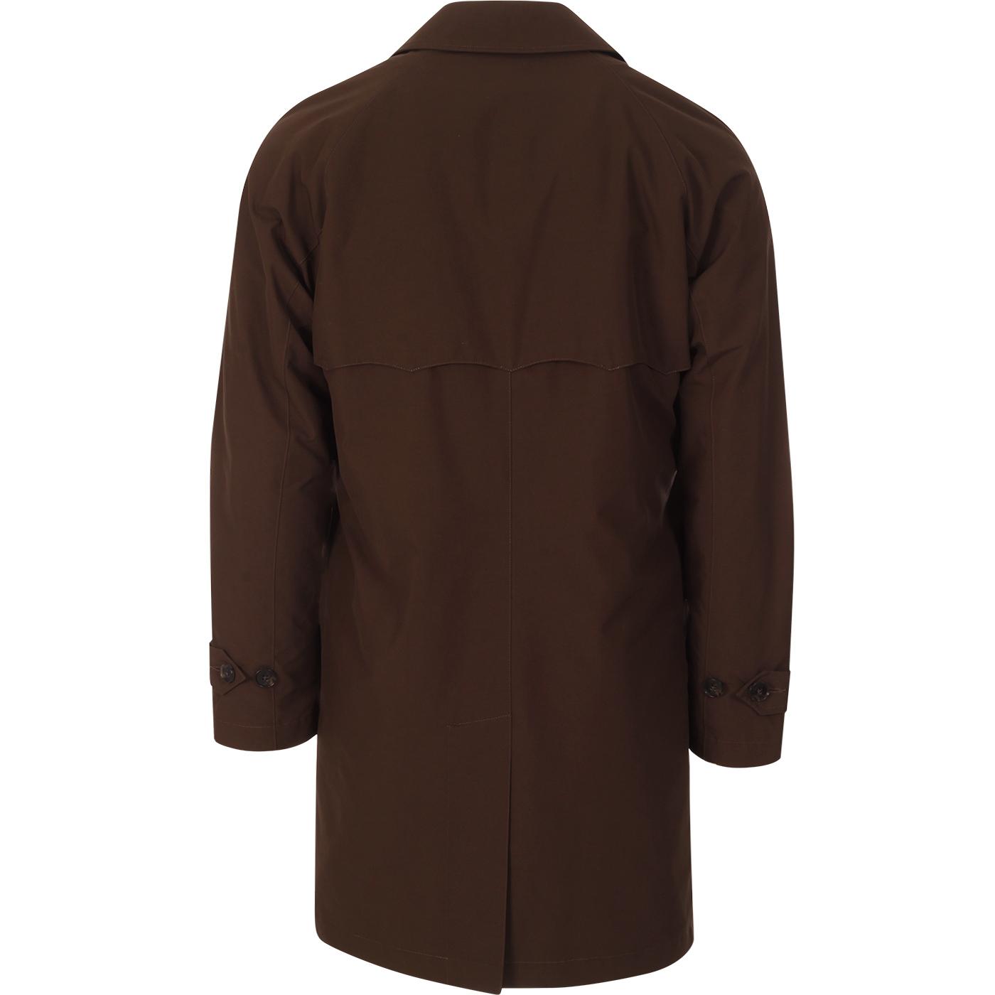 BARACUTA G10 Detachable Lining Mod Raincoat in Chocolate