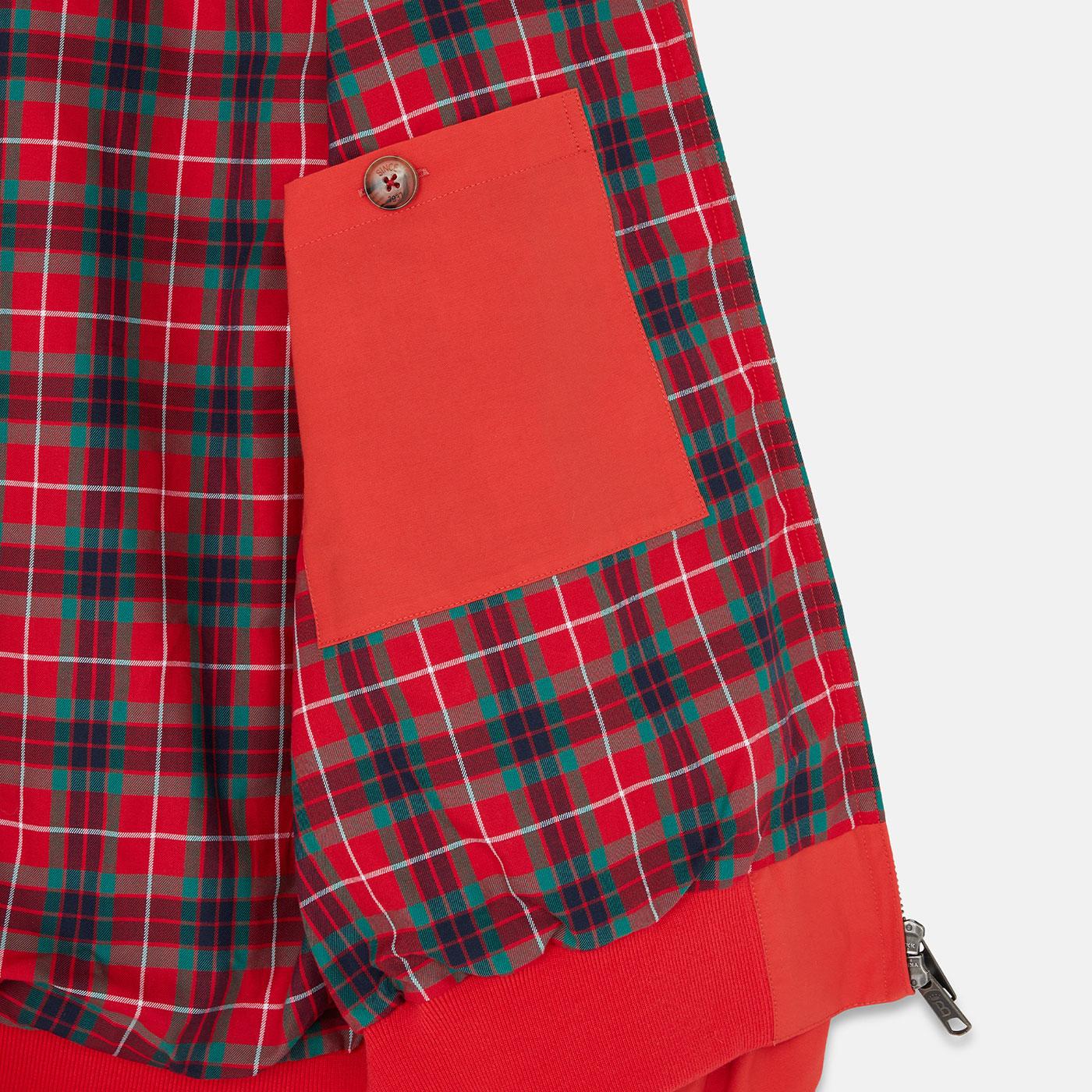 Baracuta G9 Retro Mod Made in England Harrington in Fiery Red