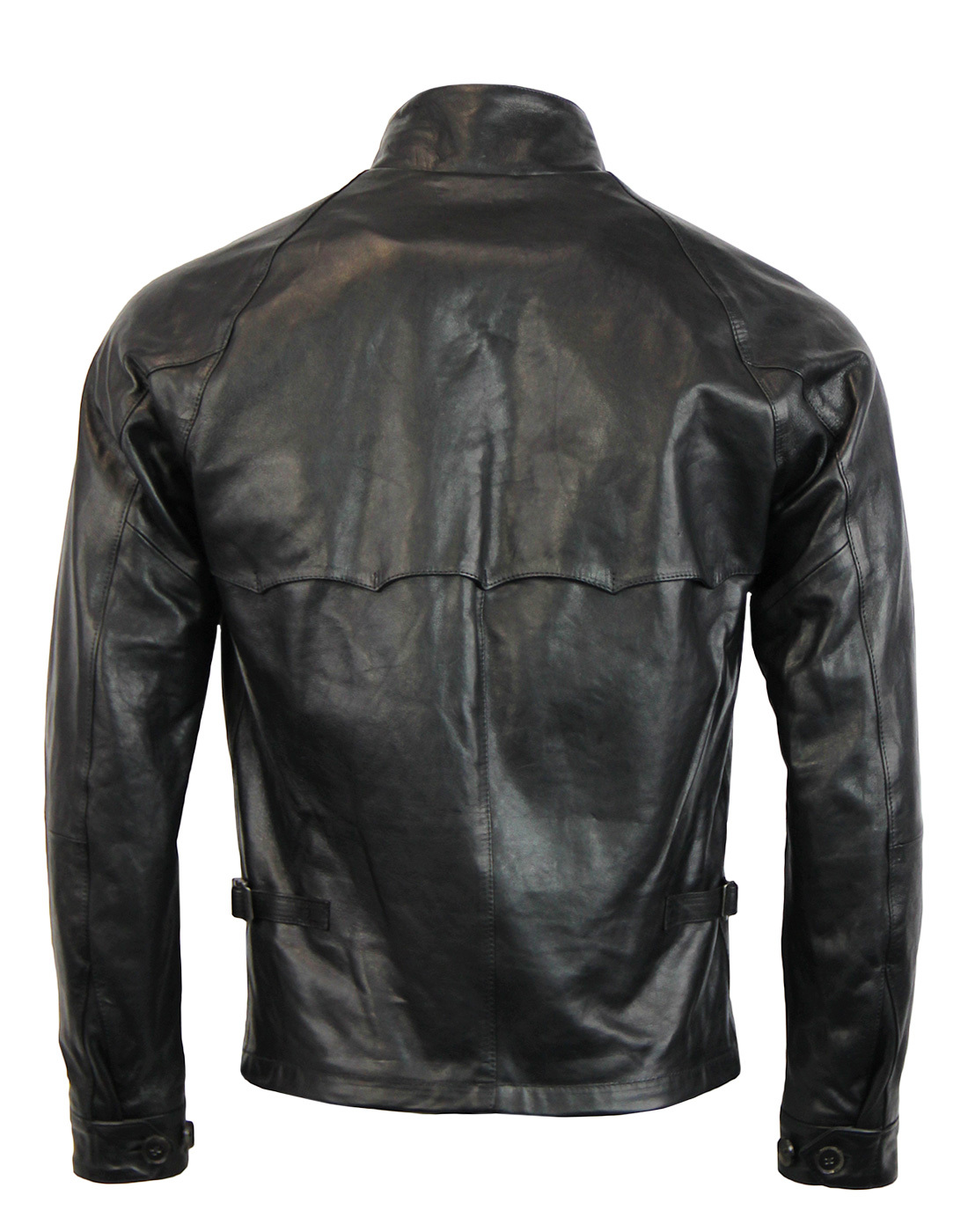 BARACUTA G4 Original Oiled Leather Harrington in Faded Black
