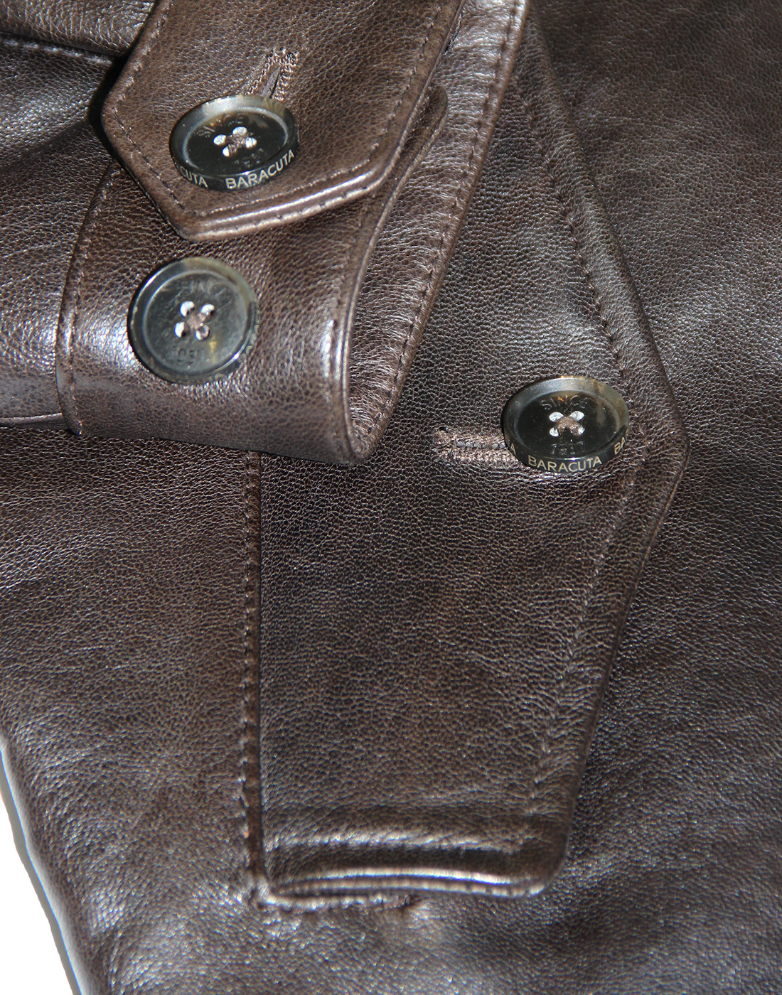 BARACUTA G4 Original Oiled Leather Harrington in Dark Brown
