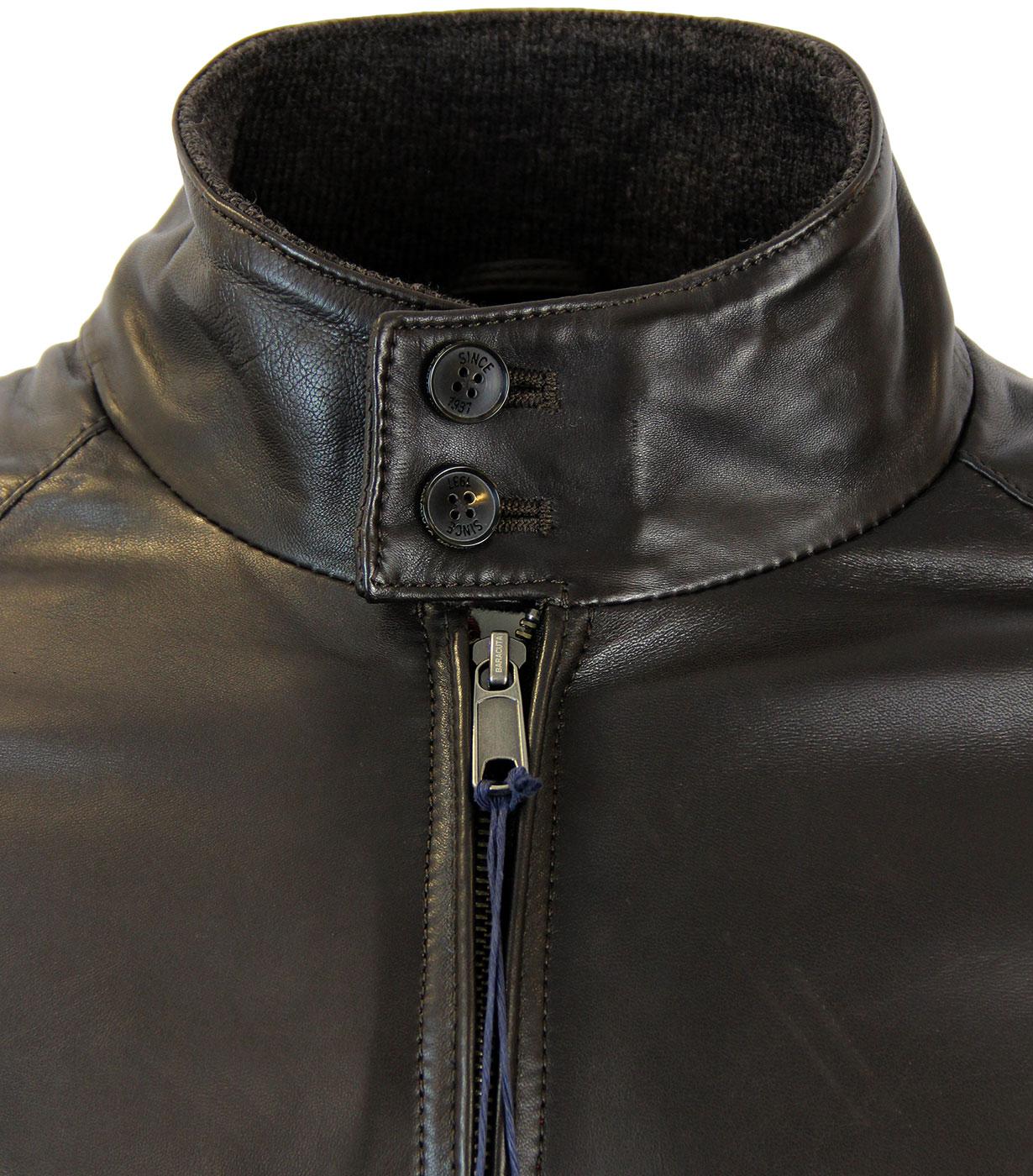 Baracuta G9 Original Harrington Leather in Dark Brown