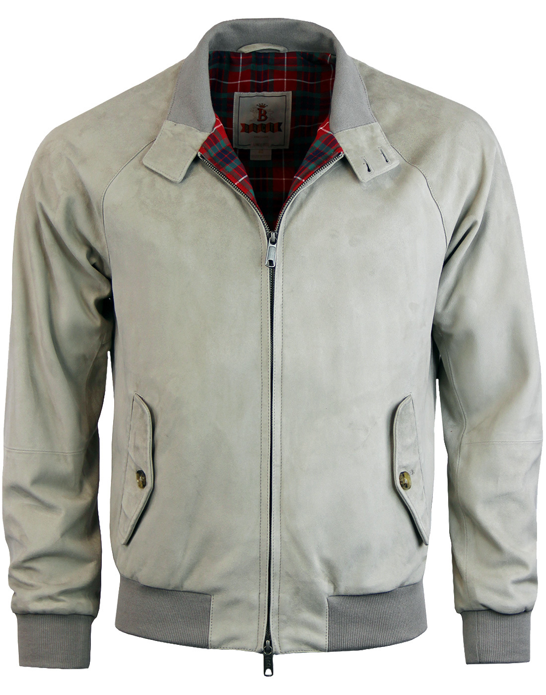 BARACUTA G9 Mod 60s Suede Harrington jacket in Mist