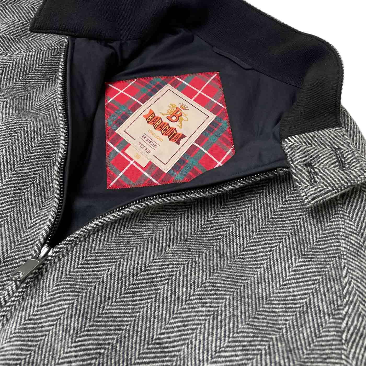 Baracuta G9 Pattern Wool Mod Harrington Jacket in Black/White Baracuta G9 Pattern Wool Mod Harrington Jacket in Black/White