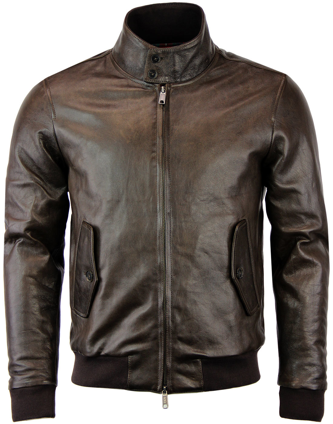 BARACUTA G9 Mod Classic Sheepskin Vintage Leather Harrington