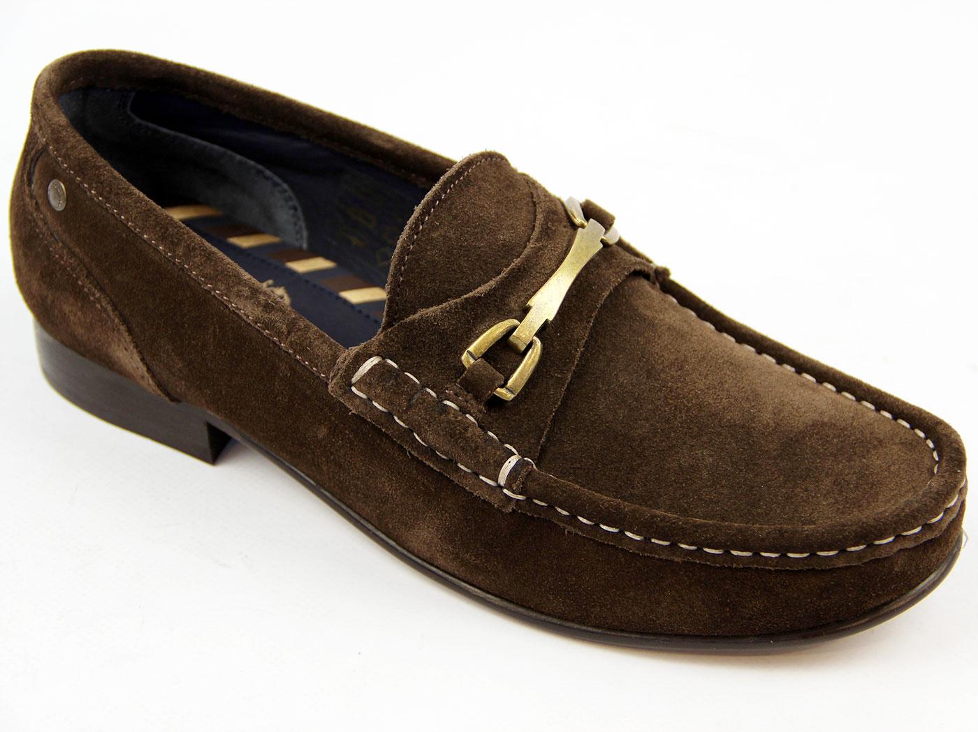 Journal BASE LONDON Retro Mod Suede Saddle Loafers