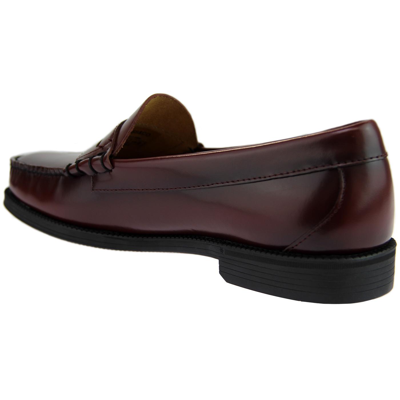 bass cordovan penny loafers