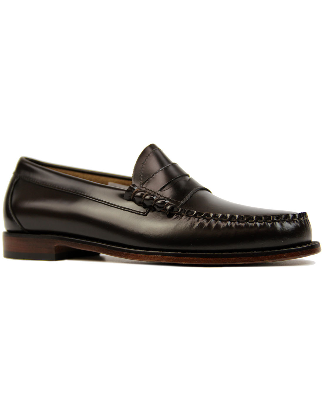 Larson BASS WEEJUNS Mod Penny Loafers (Dark Brown)