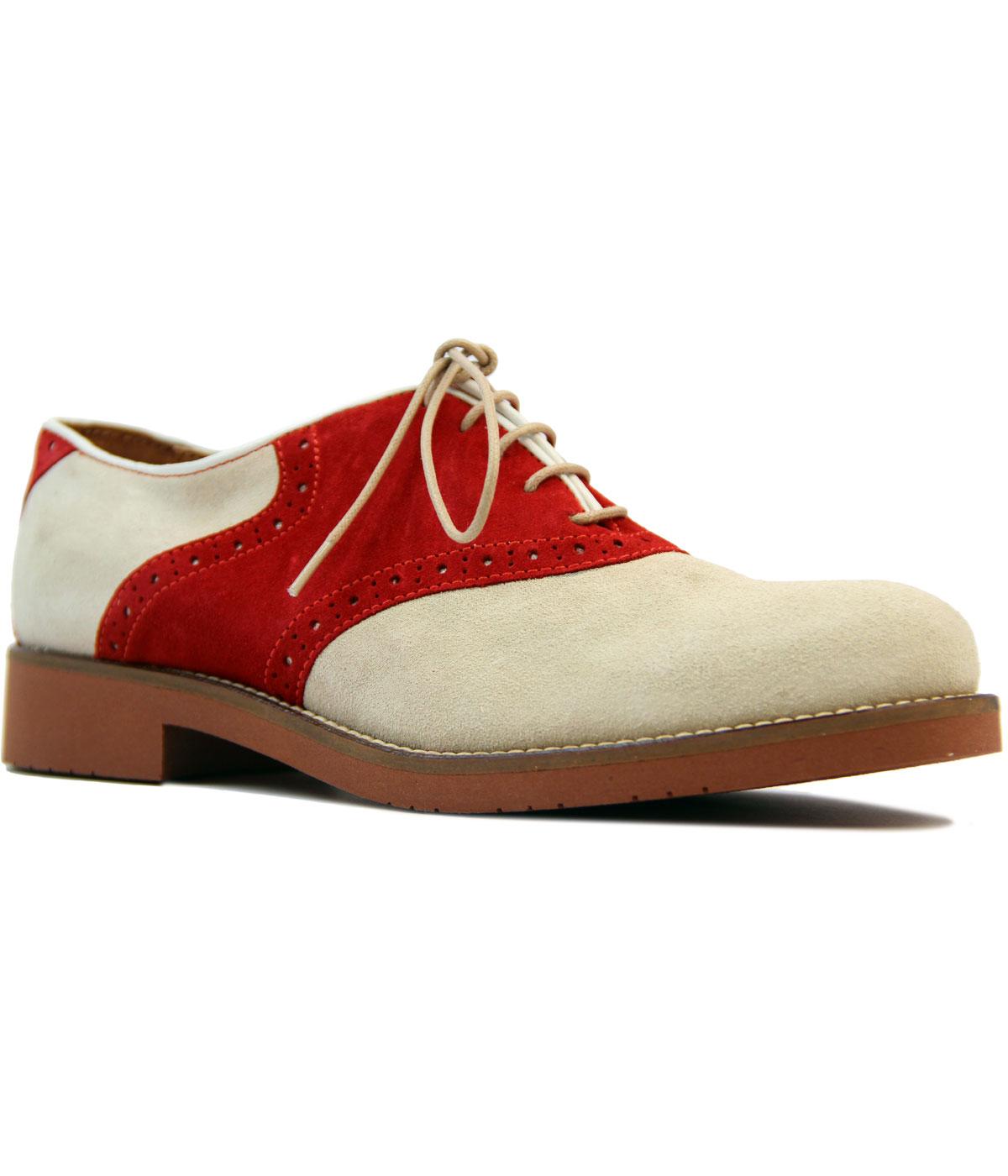 red saddle shoes