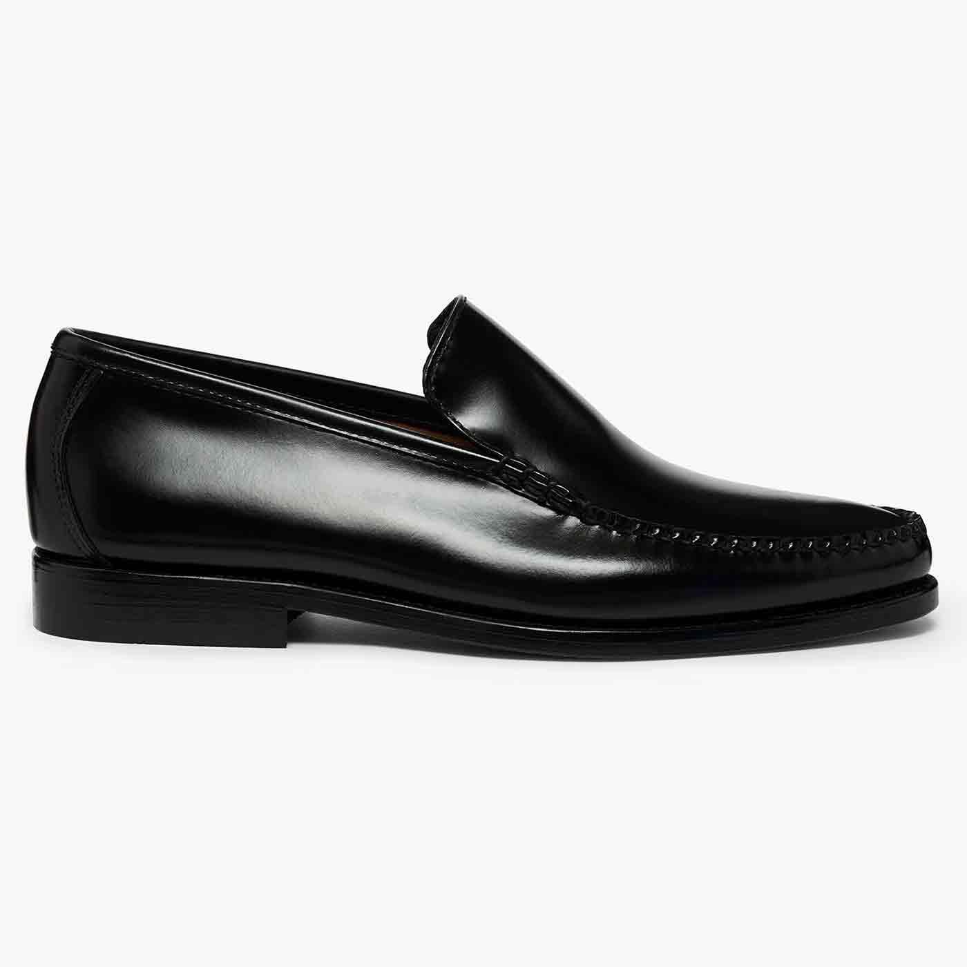 Bass Weejuns Cobra Venetian Black Leather Loafers 