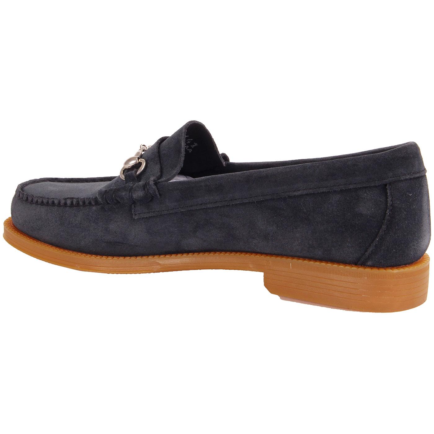 BASS WEEJUNS Lincoln Easy Weejun Suede Loafers in Navy