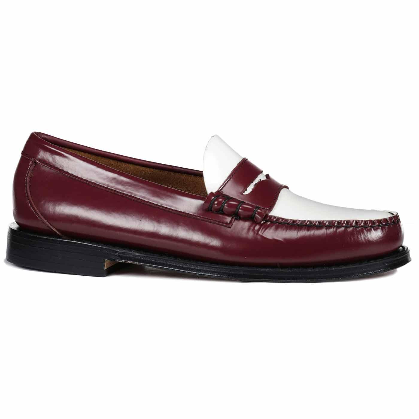 Larson BASS WEEJUNS Two Tone Mod Penny Loafers W/W