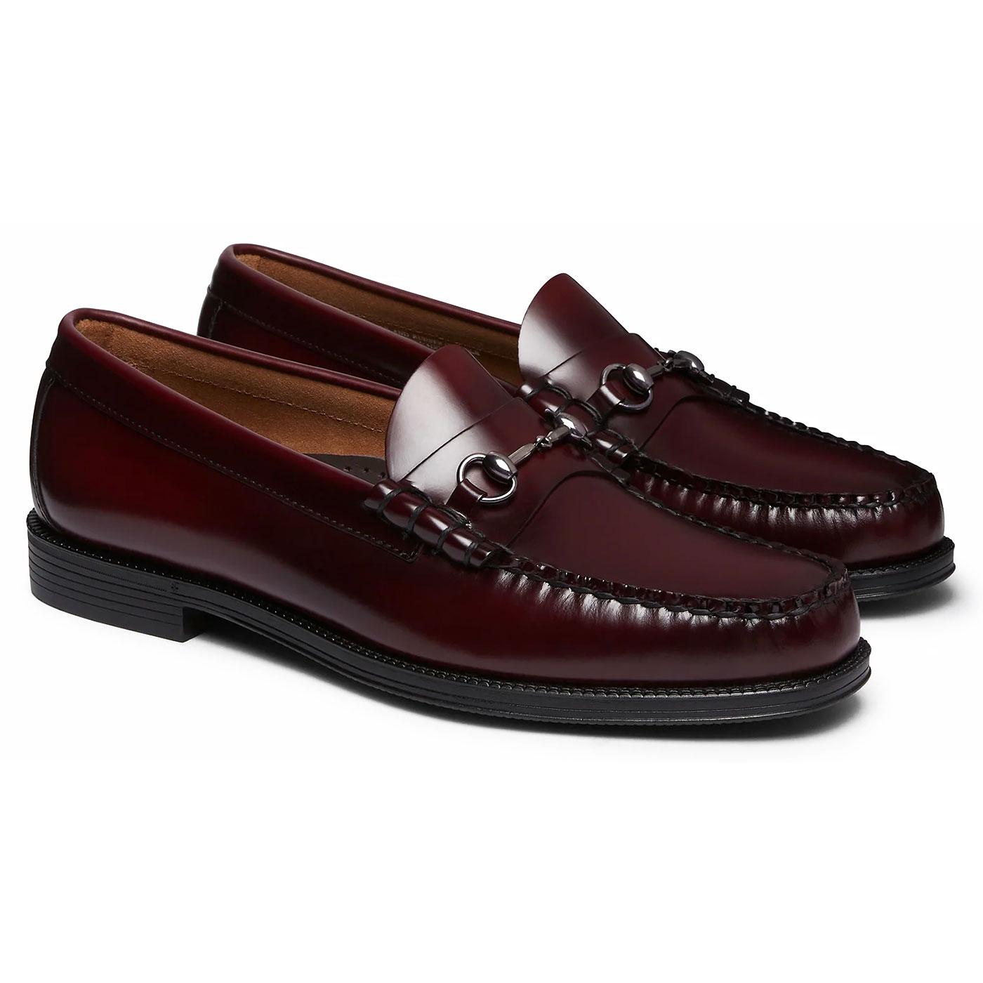 Bass Weejuns Easy Lincoln Leather Penny Chain Loafers Wine