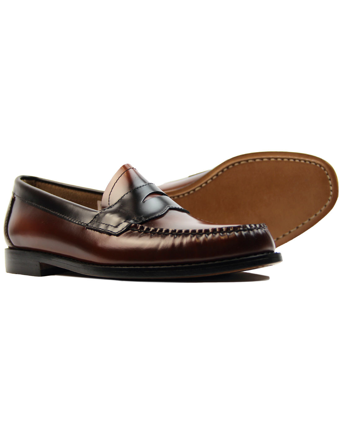 bass two tone loafers