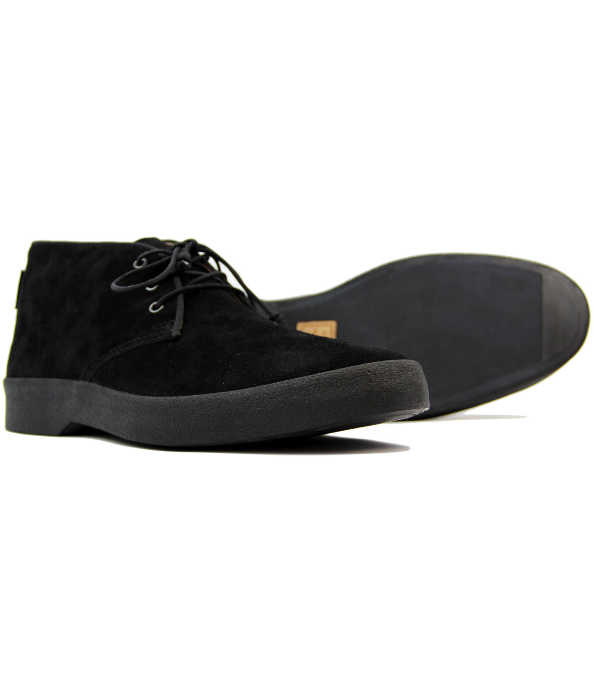 BASS WEEJUNS Scholar Stanford Mod Mid Suede Playboy Boots Black