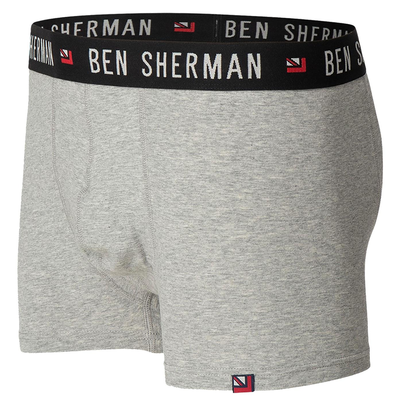 BEN SHERMAN Anthony 3 Pack Trunks In Black/White/Grey