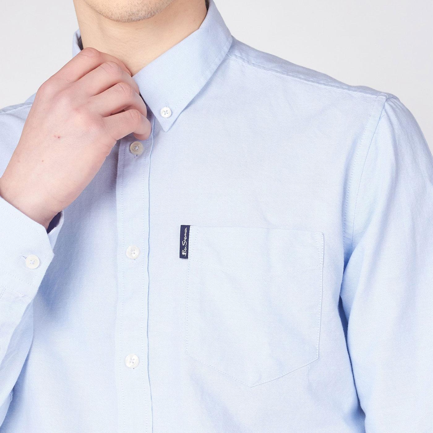 Ben Sherman Men's Sky Blue Signature 100% Cotton Polo Shirt – Mazeys UK