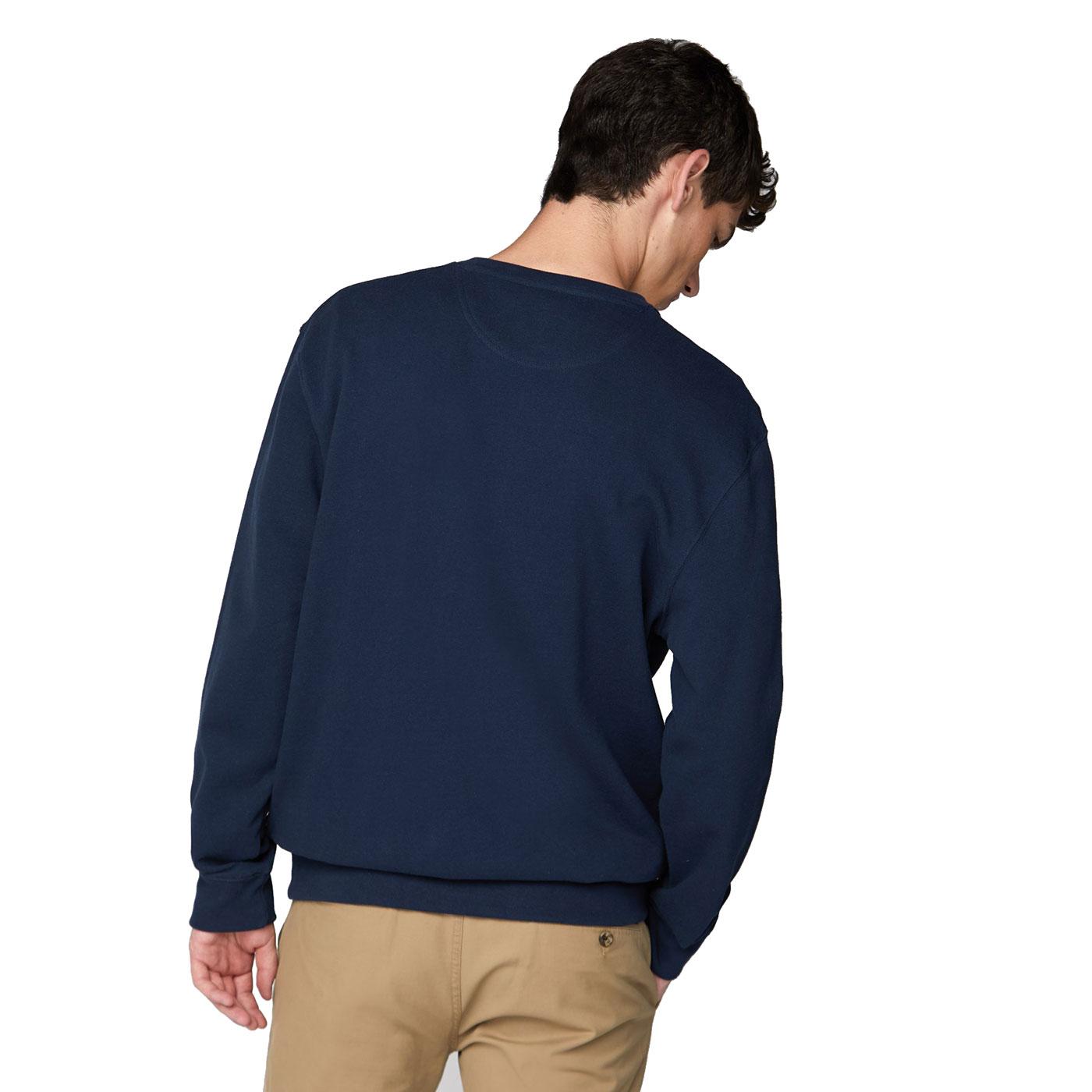 BEN SHERMAN Applique Mod Target Logo Sweater Dark Blue