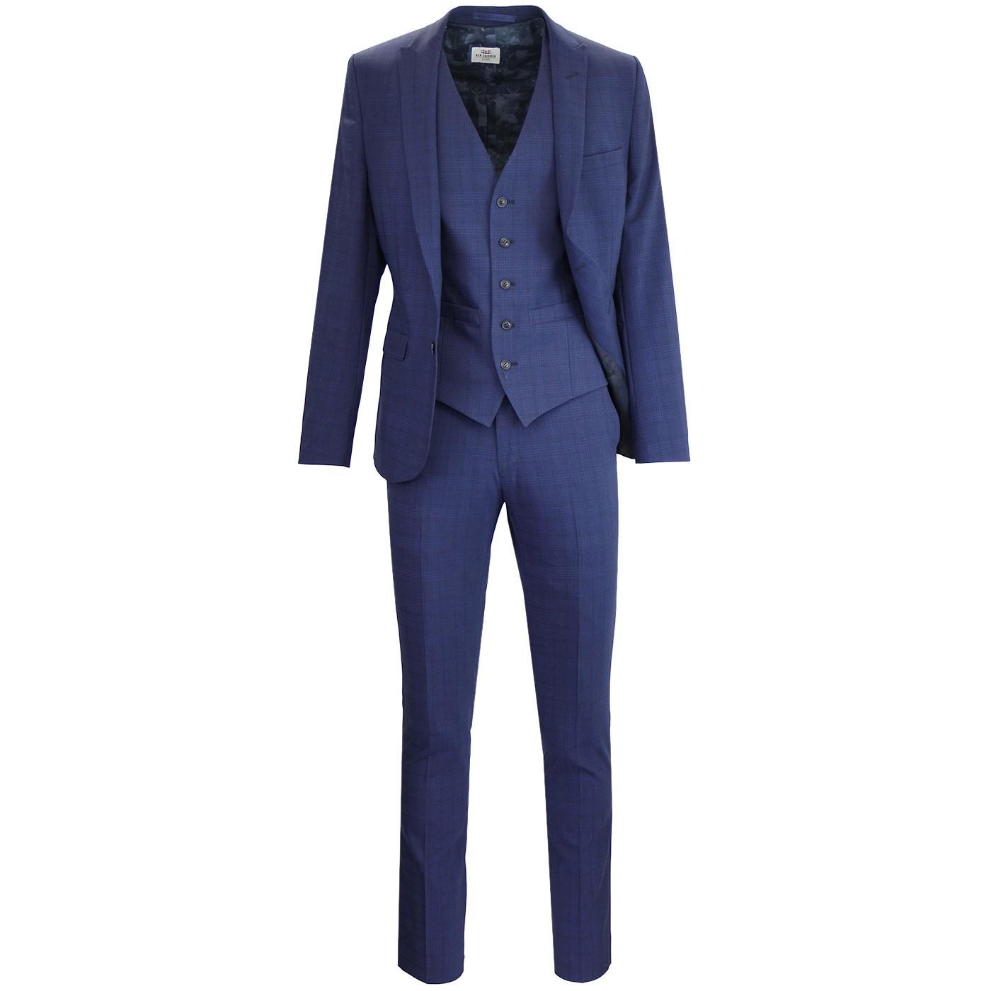 BEN SHERMAN Prince of Wales Mod Suit in Blue