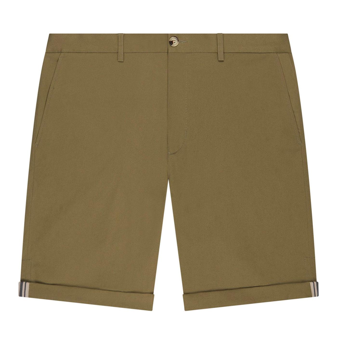 BEN SHERMAN Men's Retro Mod Chino Shorts in Olive
