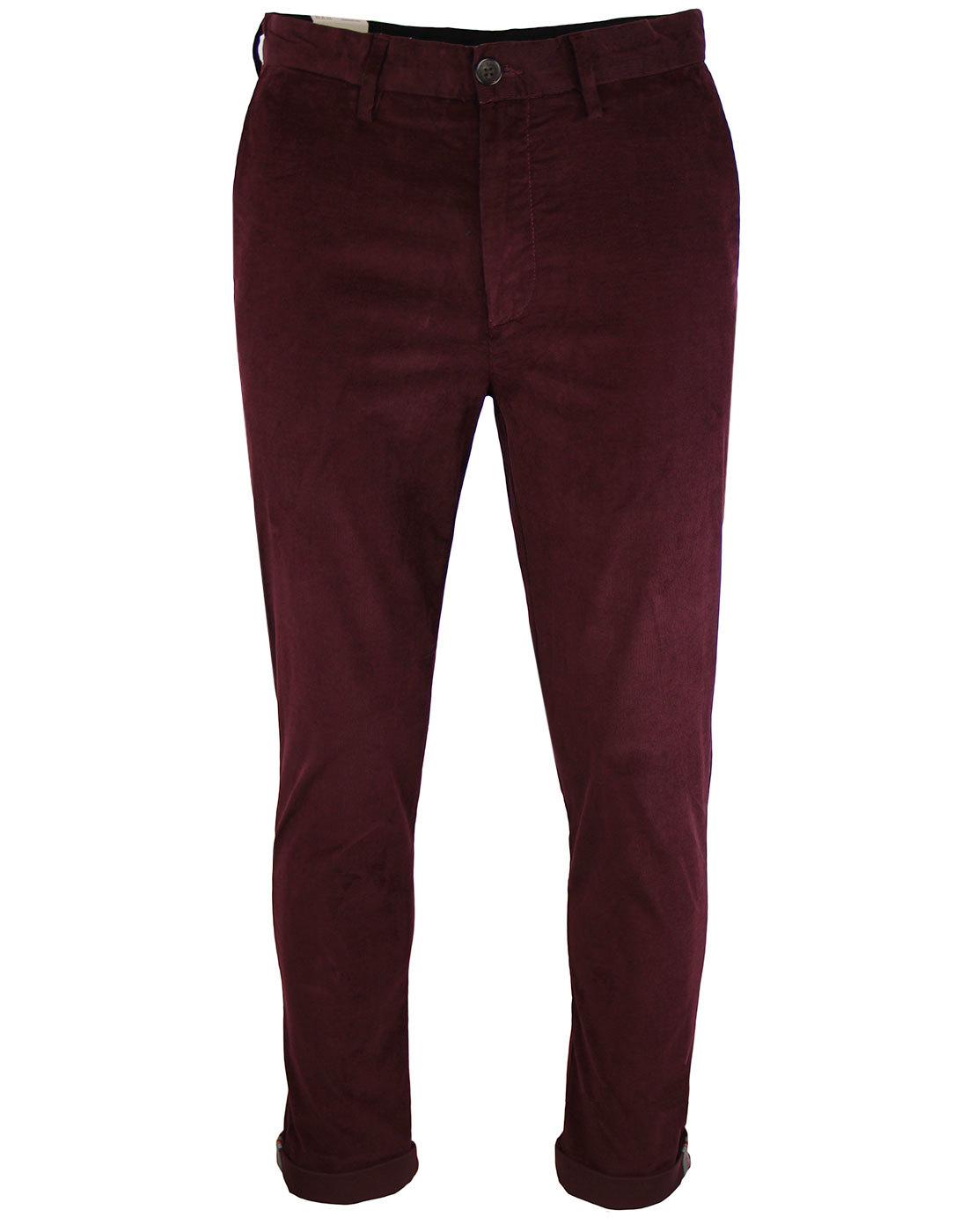 BEN SHERMAN Skinny EC1 Mod Fine Cord Trousers RED