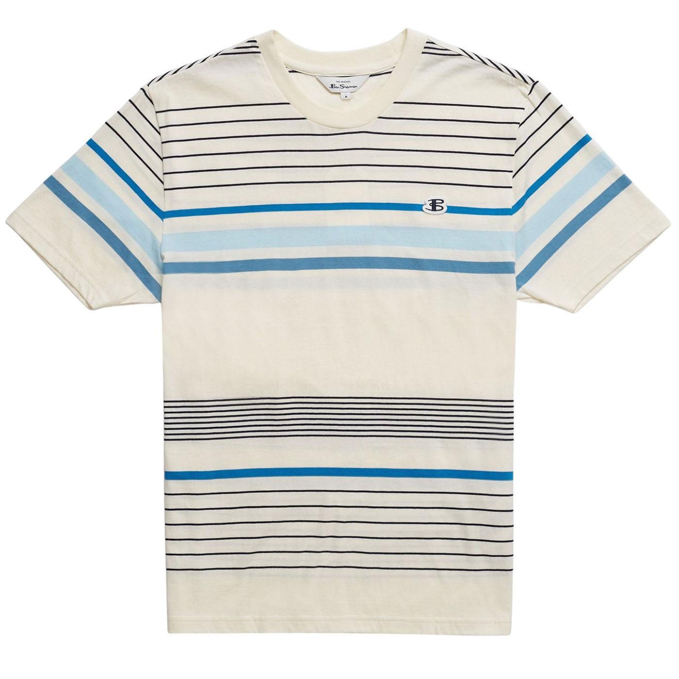 BEN SHERMAN Mens Retro Engineered Stripe T-Shirt