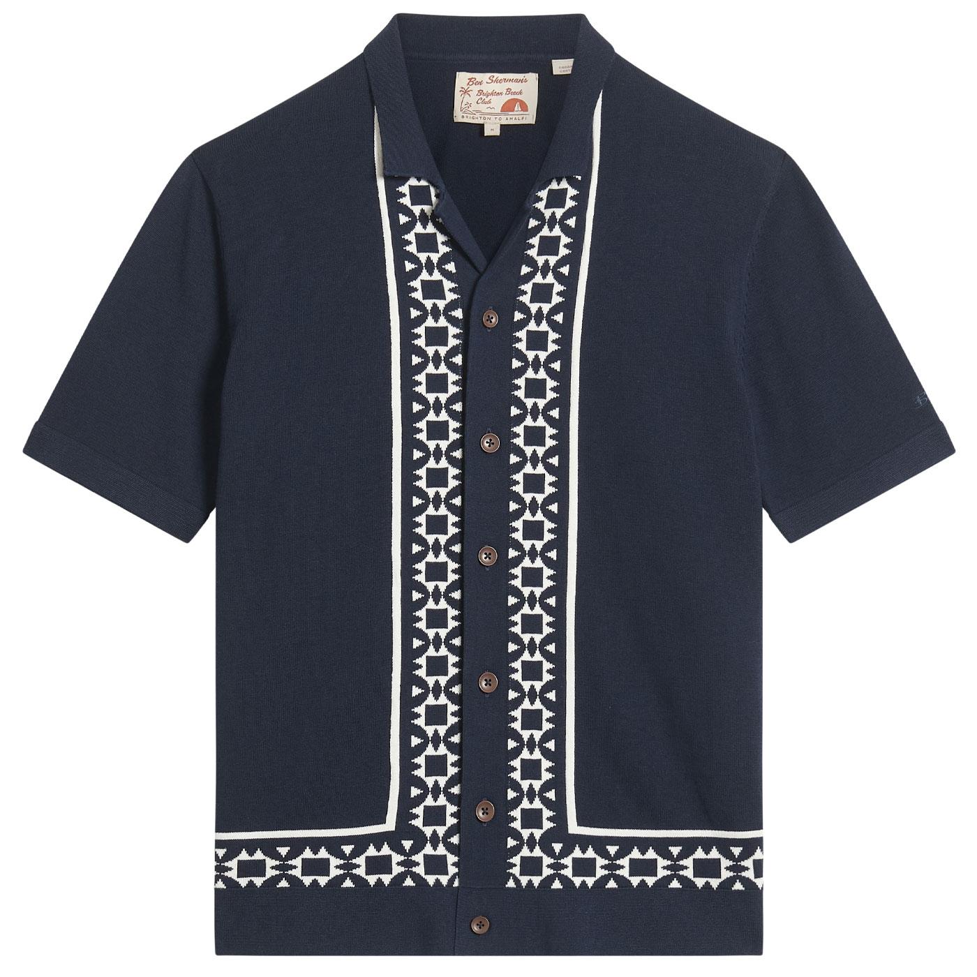 Ben Sherman Floral Border Knitted Resort Shirt DN