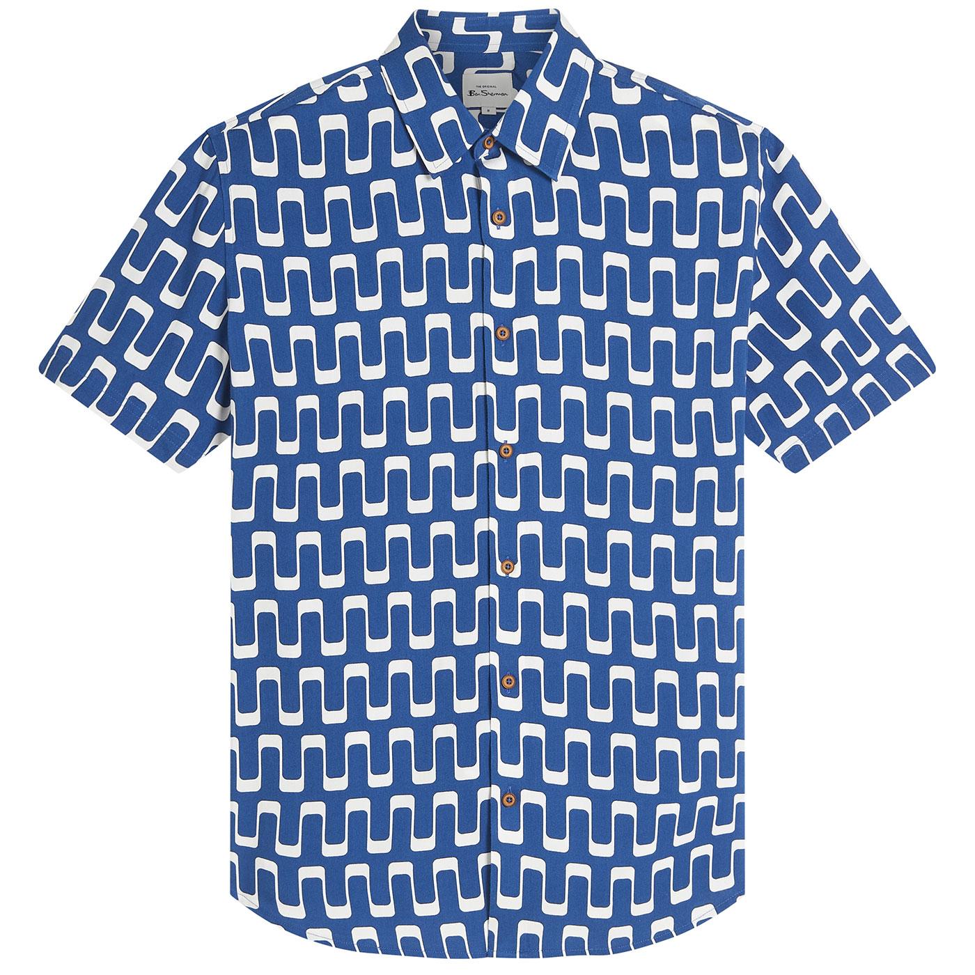 Ben Sherman Retro Abstract Jazz Print SS Shirt R