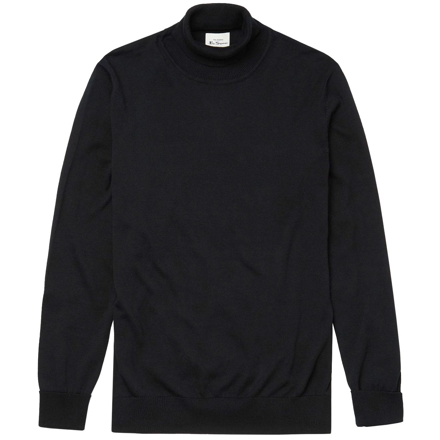 BEN SHERMAN Signature knitted Roll Neck Jumper in Black
