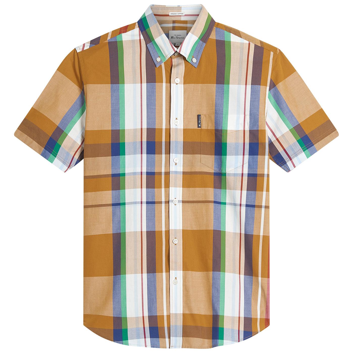 Ben Sherman Large Madras Check Button Down Shirt C