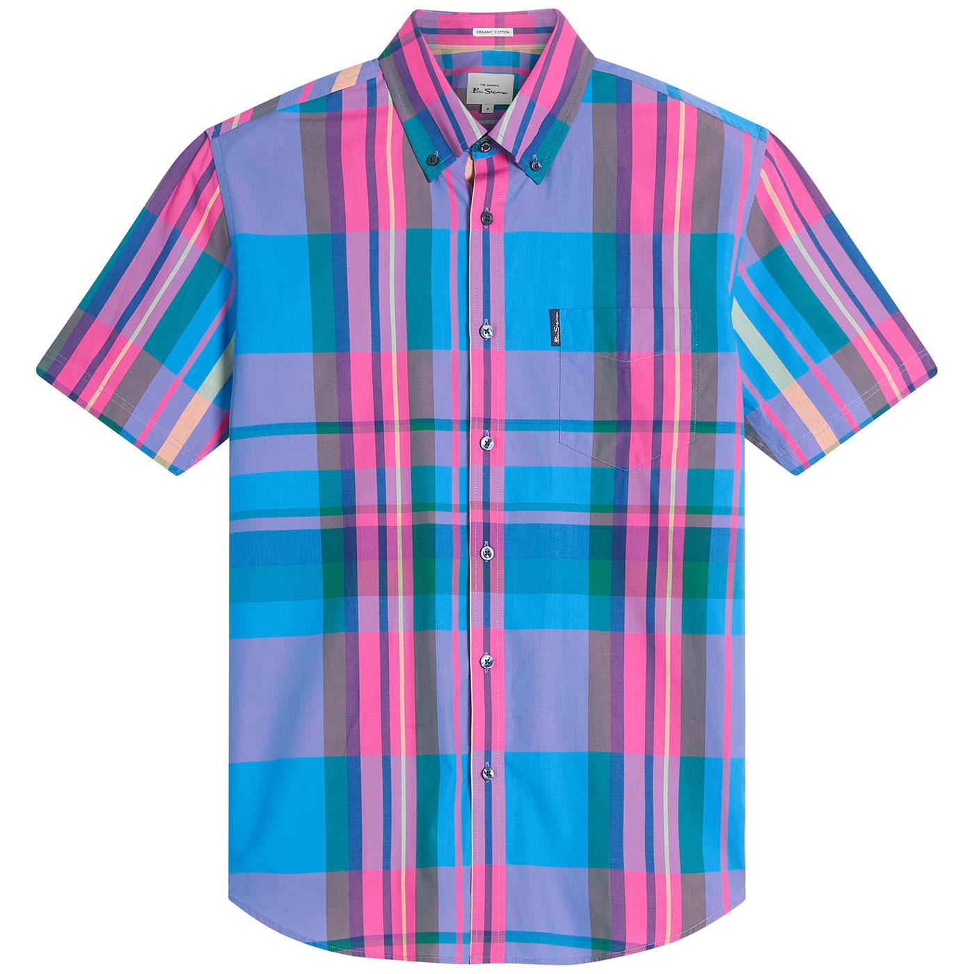 Ben Sherman Large Madras Check Button Down Shirt K