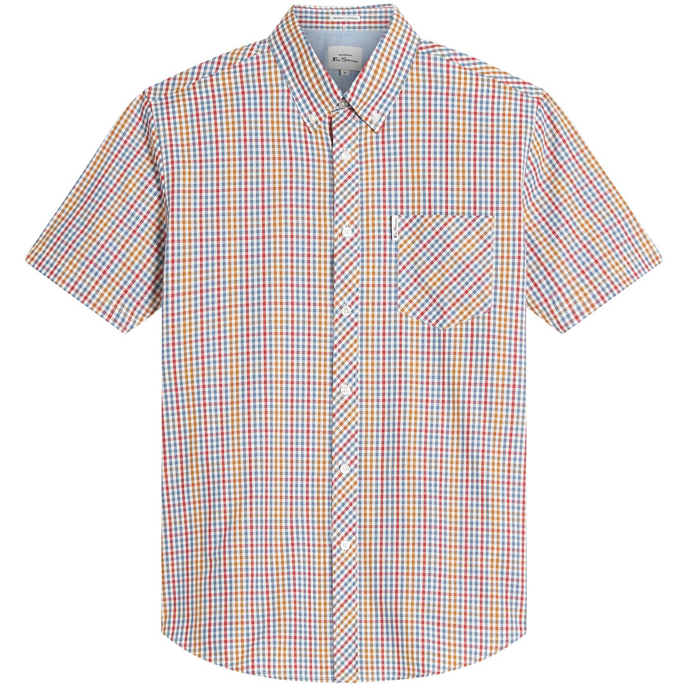 Ben Sherman Mini Gingham Mod Button Down Shirt SW
