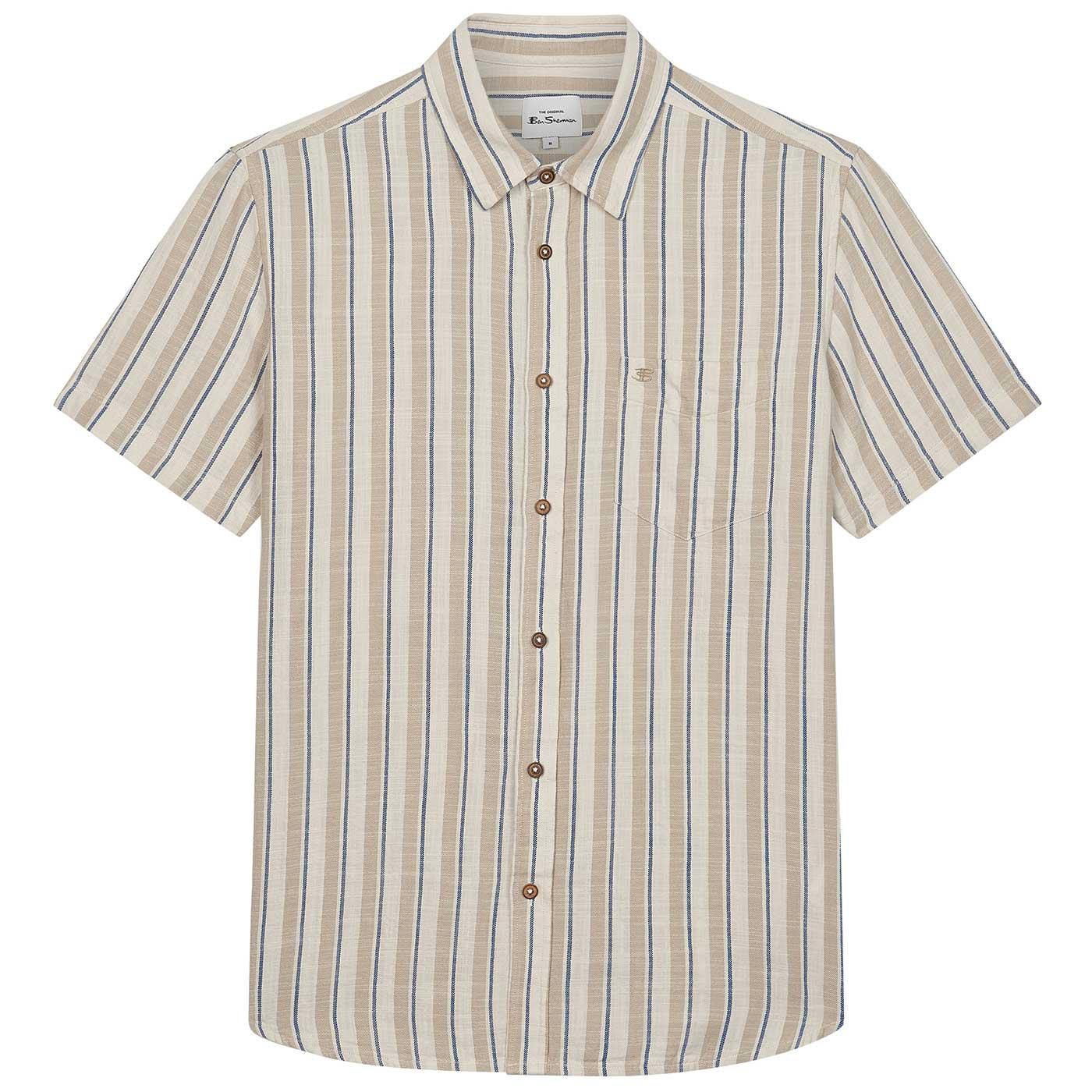 Ben Sherman Retro Mod Stripe Short Sleeve Shirt 