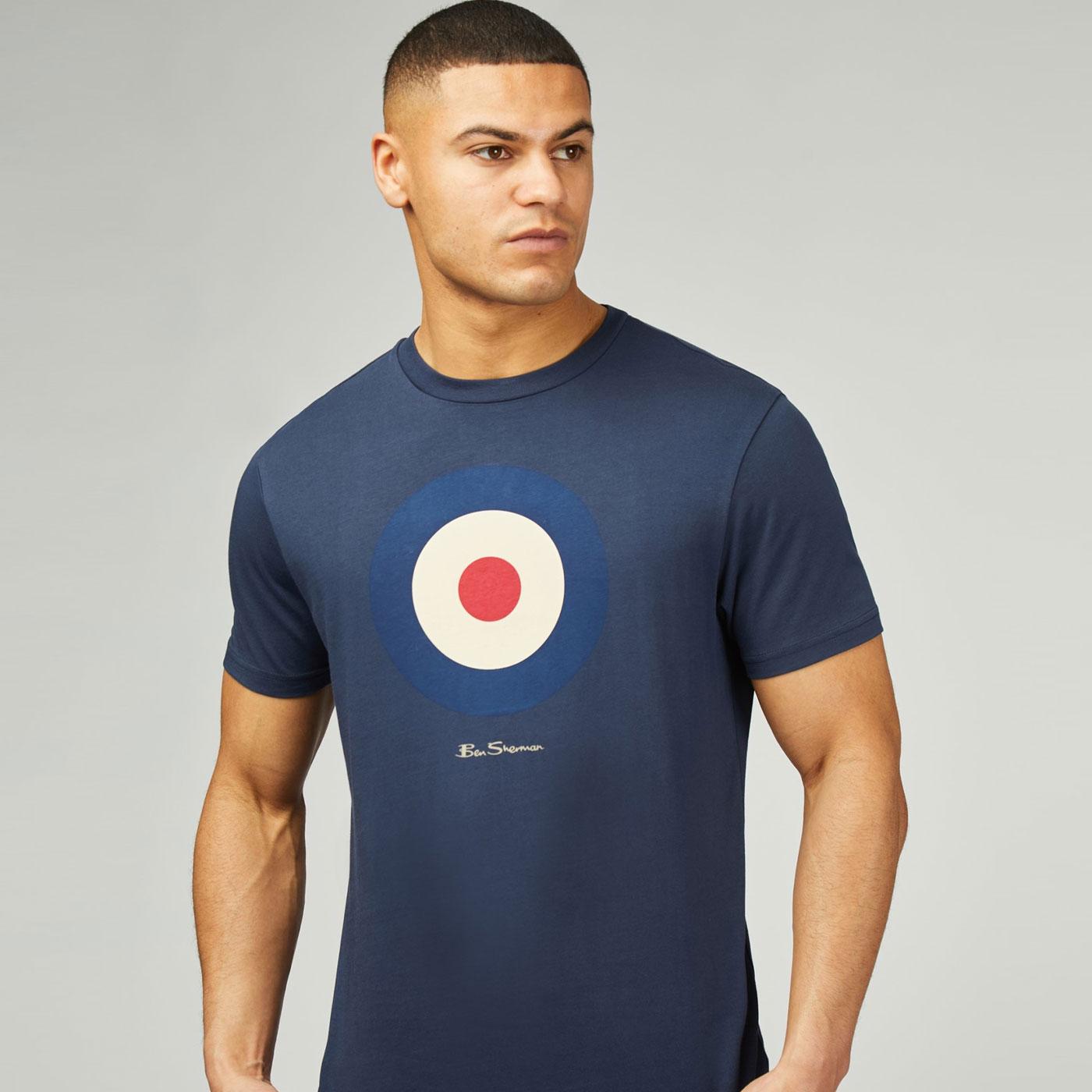 BEN SHERMAN Signature Mod Target Logo T-shirt Navy