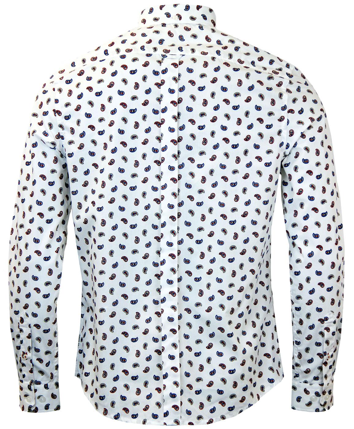 BEN SHERMAN Retro 60s Mod Scattered Paisley Psychedelic Shirt