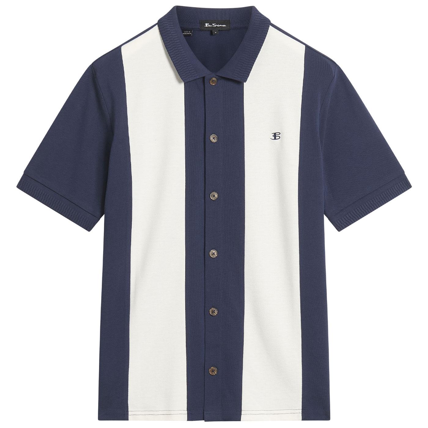 Ben Sherman Men's Mod Pique Panelled Shirt DN