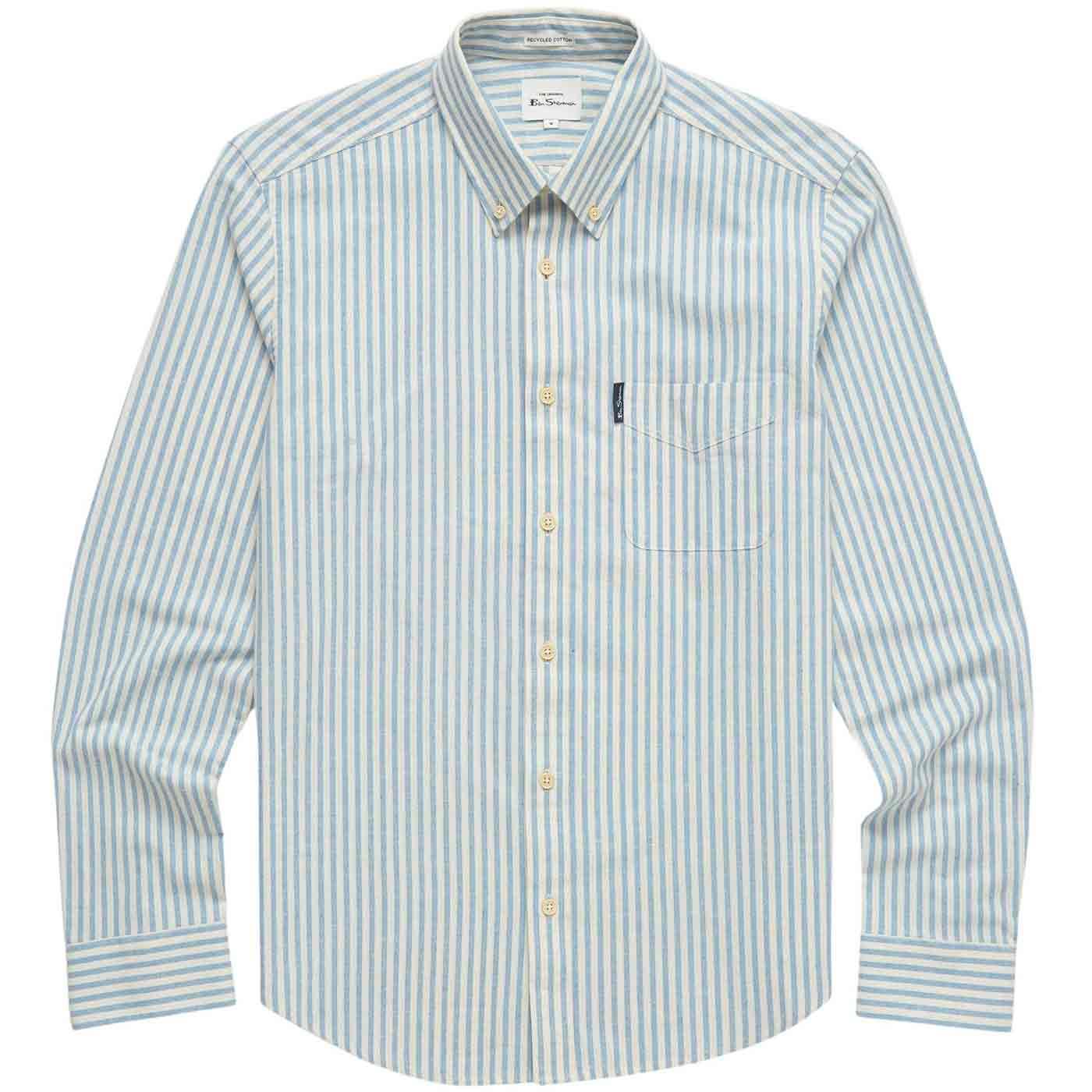 BEN SHERMAN Recycled Cotton Oxford Stripe Shirt PB