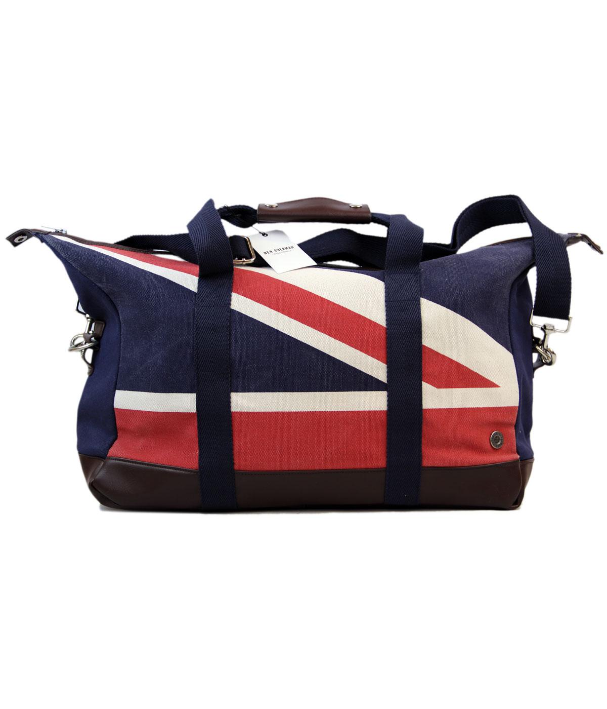BEN SHERMAN Retro Mod Union Jack Weekender Bag