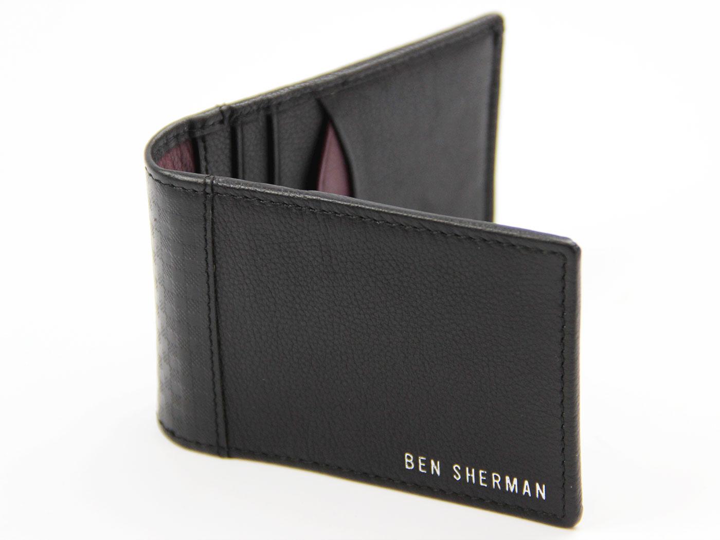 BEN SHERMAN Retro Mod Tonal Check Card Wallet