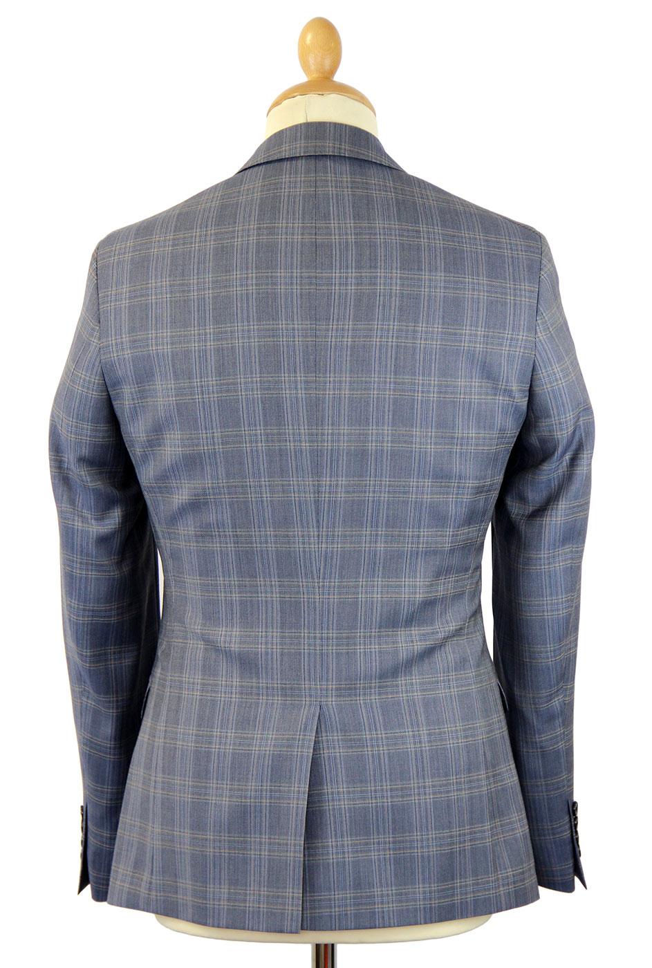 Ben Shermen Prince of Wales Check Suit in Nightshadow Blue