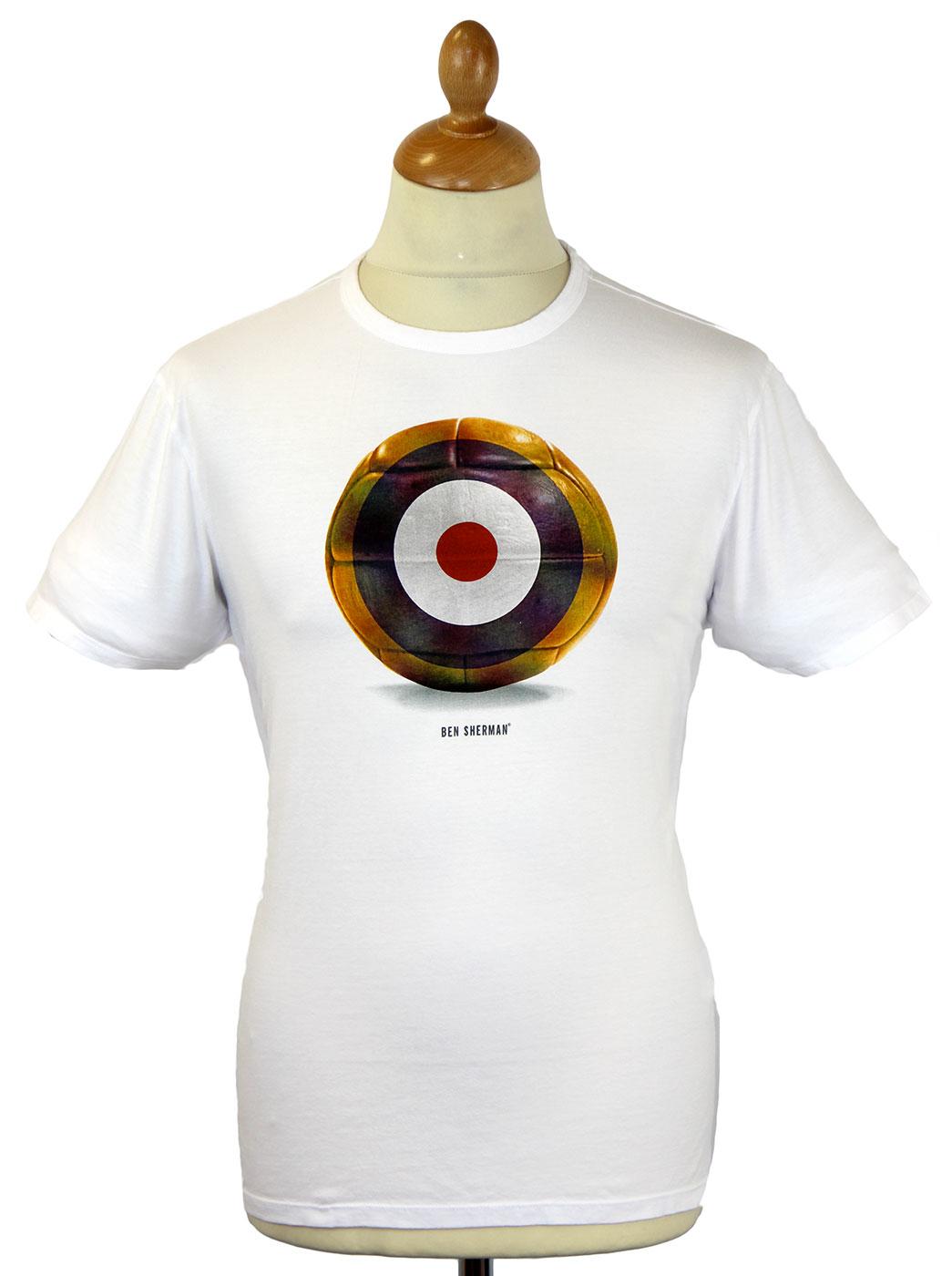 Mod Target Football BEN SHERMAN Retro T-Shirt (W)