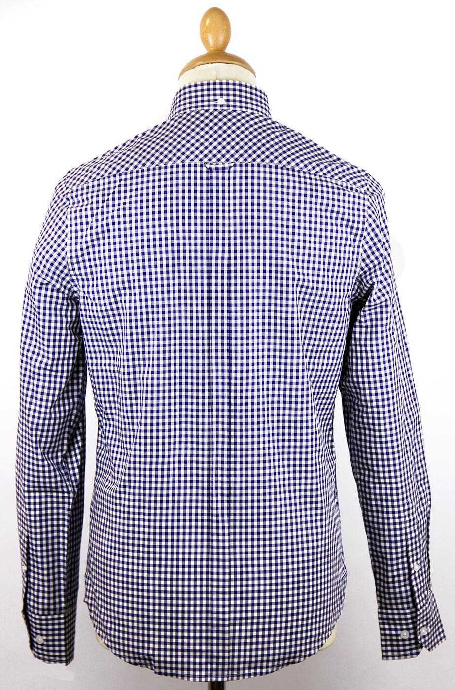 BEN SHERMAN Retro Mod L/S The Original Gingham Shirt Blue Depths